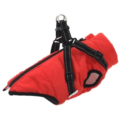 Afbeelding van vidaXL Hondenjas met harnas waterdicht reflecterend rood M