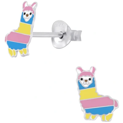 Afbeelding van JoyS Zilveren Alpaca lama oorbellen multicolor