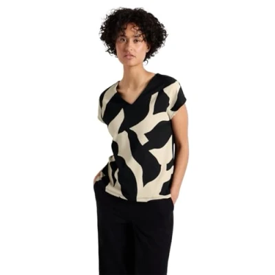 Afbeelding van Street One Strukturmix Top, Dames, Maat: 44, Grau