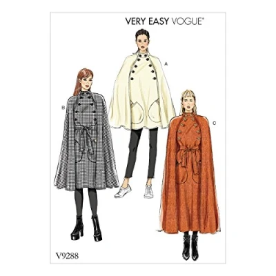 Afbeelding van Vogue Patterns Misses Cape en Riem, Weefsel, Meerkleurig, 15 x 0,5 22 cm