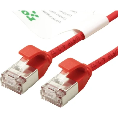 Afbeelding van ROLINE GREEN F/UTP DataCenter Patchkabel Cat.6A (Class EA), LSOH, extra dun, rood, 1 m