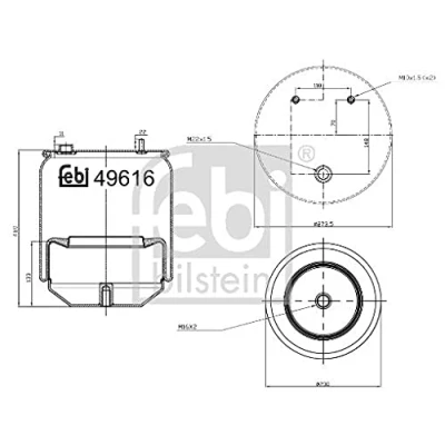 Afbeelding van FEBI BILSTEIN 49616 Veerbalg, luchtvering