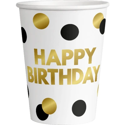 Afbeelding van Bekers Happy Birthday Celebration! 250ml 8 stuks
