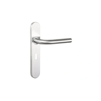 Afbeelding van Lavuzo deurkruk Oristano RVS met afgerond schild SL56 Per set