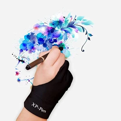 Afbeelding van XP PEN Tekening Anti fouling Lycra Graphics Tweevinger Handschoen S/M/L Maat (S)