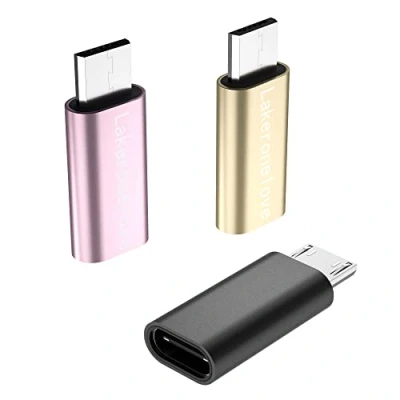 Afbeelding van Adapter USB C naar Micro 3 Pack, Type (Female) (Male) Ondersteunt Opladen &amp; Sync voor Samsung J6/J5/J4/J3/S7/S7 Edge/S6, Huawei Y7/Y6/P Smart/P8 Lite, LG G4, Power