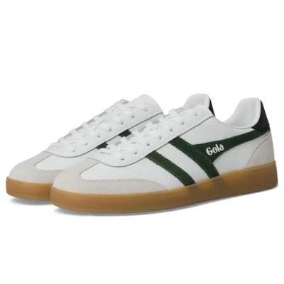 Afbeelding van Gola Basket Sneakers laag, Dames, Maat: 45, White evergreen black gum Leer