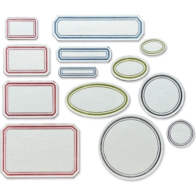 Afbeelding van Sizzix Thinlits Die Set 13PK Vintage Labels 665929 Tim Holtz (08 22)
