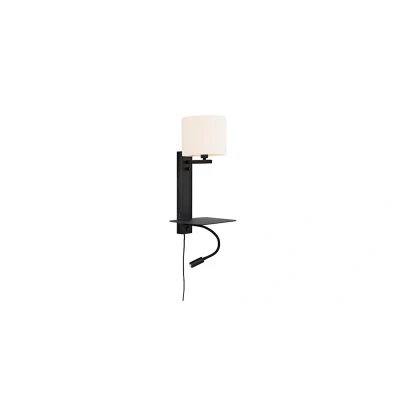 Afbeelding van ​it’s about RoMi Wand /Leeslamp Florence Plank+Usb Wit