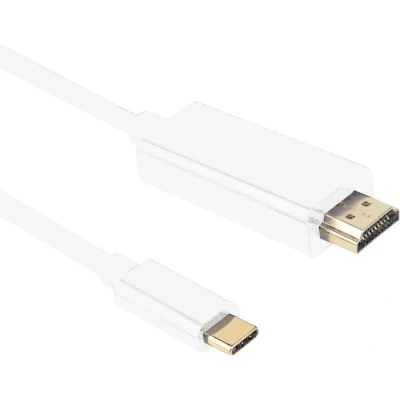 Afbeelding van USB C naar HDMI 4K Ultra HD 2 meter Wit Allteq