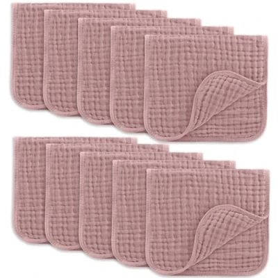 Afbeelding van Comfy Cubs Grote spuugdoeken van 100% katoen, 6 lagen, extra absorberend en zacht, babydoekjes voor jongens meisjes, pasgeborenen (kaasjeskruid, 10 stuks, 20 stuks)