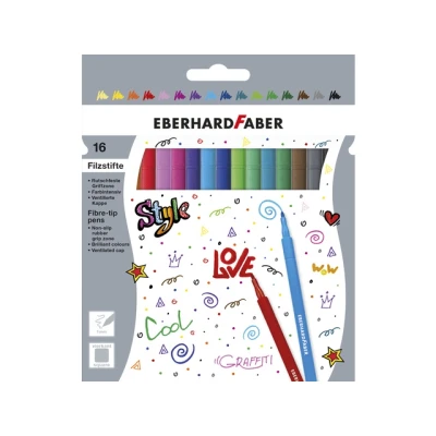 Afbeelding van Eberhard Faber viltstiften kartonetui 16 stuks EF 551517