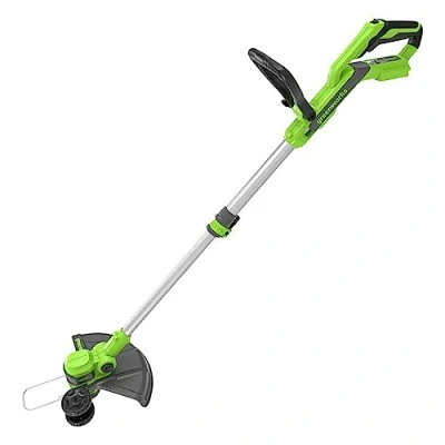 Afbeelding van Greenworks G40LT33 Accu Grastrimmer met Wiel voor Kleine tot Middelgrote Tuinen, 33 cm Maaibreedte, Automatische Invoer 1,65 mm Nylondraad, ZONDER 40V en Oplader