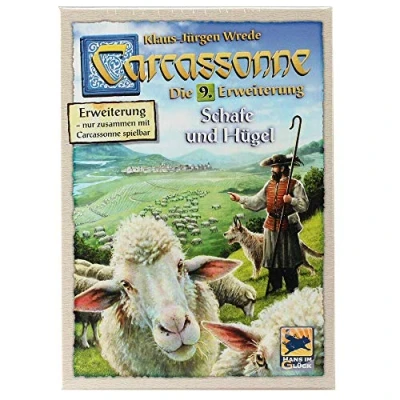 Afbeelding van Hans im Glück, Carcassonne schapen en heuvels, 9e uitbreiding, familiespel, bordspel, 2 6 spelers, vanaf 7+ jaar, 40+ minuten, Duits