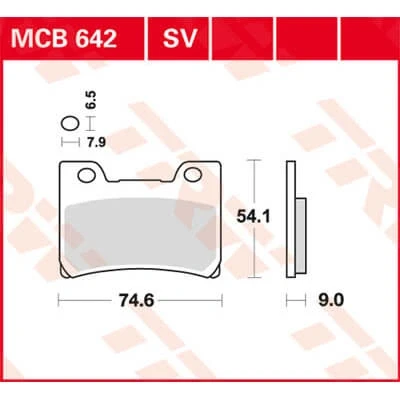 Afbeelding van TRW Lucas Sintered voering MCB642SV