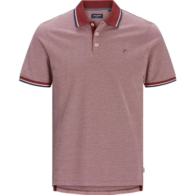 Afbeelding van Jack &amp; Jones Premium Jprbluwin SS STS Poloshirt, Heren, Maat: Small, Red dahlia