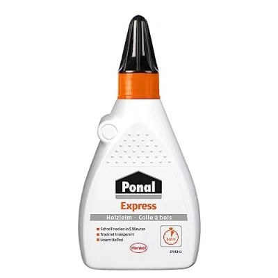 Afbeelding van Ponal Express houtlijm, transparante, sneldrogende houtlijm voor veelzijdig lijm en knutselwerk, watervaste in praktische 60 g fles