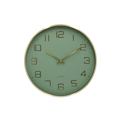 Afbeelding van Karlsson Wandklok Elegance Glow Jungle groen Ø40cm