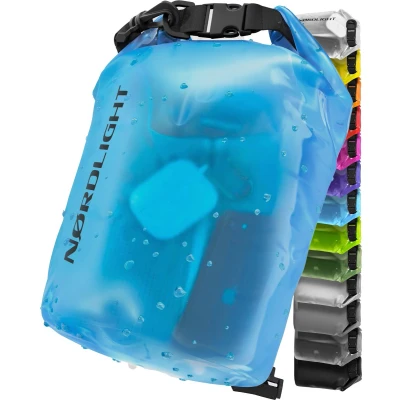 Afbeelding van Nordlight Dry Bag en Waterdichte Tas (10L, Blauw) pakzak met rolsluiting schouderband Zwemmen, strand, kanoën, staand peddelen, duiken