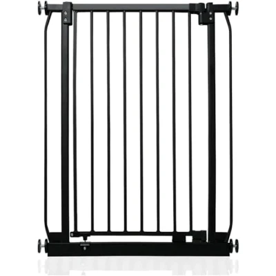 Afbeelding van Safetots Extra Hoge Elite Veiligheidshekje Assortiment, 71cm 80cm (69 opties beschikbaar), Mat Zwart, Hoog 100cm in Hoogte, Traphekje Zonder Boren Traphekje, Babyhekje voor Deuren, Gangen en Ruimtes, Veiligheidsbarrière