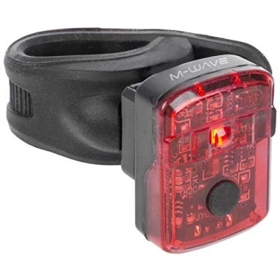 Afbeelding van M Wave Helios K 1.1 USB batterij achterlicht, uniseks, volwassenen, zwart/rood
