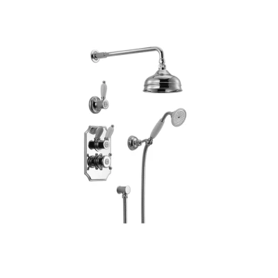 Afbeelding van Huber Victorian Thermostatische Inbouw Doucheset Brons 913.VT01H.BA