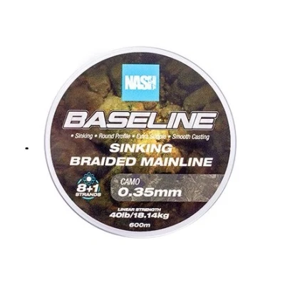 Afbeelding van Nash TT Baseline Sinking Braid UV Yellow Gevlochten lijn 40lb/0.35mm (1200m)