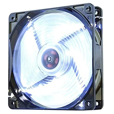 Afbeelding van Nox Coolfan NXCFAN120LW PC Case Fan 120mm, 9 doorzichtige bladen, Long life lagers, 4 LEDs, stil, 3 en Pin Connector, Kleur Wit Zwart