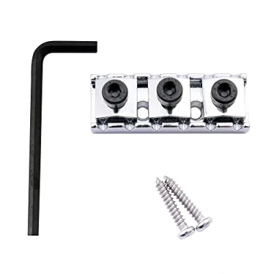Afbeelding van Musiclily 42mm Topkam Locking Nut met Sleutel voor Floyd Rose Brug Elektrische Gitaar, Chroom