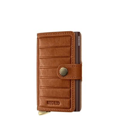 Afbeelding van Secrid Miniwallet Emboss Lines V2 cognac pasjeshouder