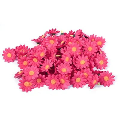 Afbeelding van Kunstbloemen madeliefje, 11 kleuren, 100 stuks kunstmatige gerbera, levensechte madeliefjes, nepbloemen, boeket, stof, bloemhoofd, huisdecoratie, bruiloft, feest, doe het zelf decoratie, ambacht