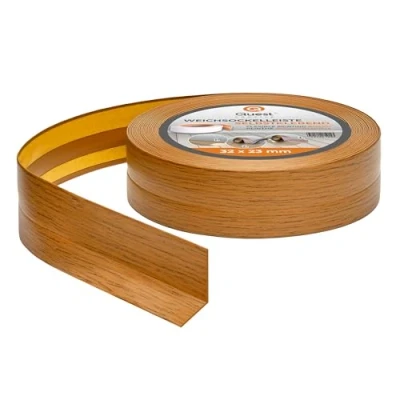 Afbeelding van Quest Zachte Plint Zelfklevend, PVC Eindlijst 32 mm x 23 Flexibele Afwerkstrip voor Keuken, Badkamer, Muur, Vloer Decoratief, UV bestendig (Eik rustiek, 20m)