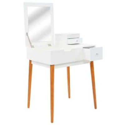 Afbeelding van Kaptafel Met Spiegel 60X50X86 Cm Mdf