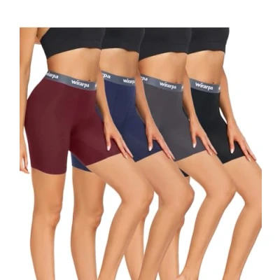 Afbeelding van wirarpa Modal damesondergoed, boxerslip met kruis, jongensshorts, gaat schuren tegen, 4 stuks, 3XL