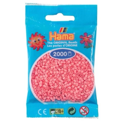 Afbeelding van Hama 501 06 zak met 2000 mini kralen (kleine Ø 2,5 mm) roze, klein