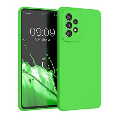 Afbeelding van kwmobile telefoonhoesje compatibel met Samsung Galaxy A53 5G hoesje Zachte case voor smartphone Back cover in limoengroen