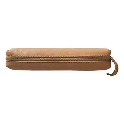 Afbeelding van Clairefontaine 410000C etui slim (van leer, 4x2,5x19,5 cm) 1 stuk natuur
