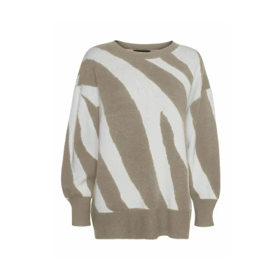 Afbeelding van VERO MODA Vrouwelijke gebreide trui VMNANCY trui, silver mink, XS
