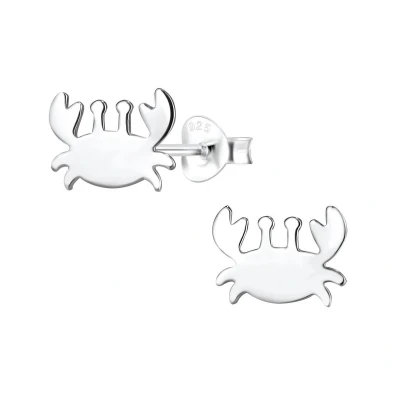 Afbeelding van JoyS Zilveren Krab oorbellen 10 x 7 mm egaal