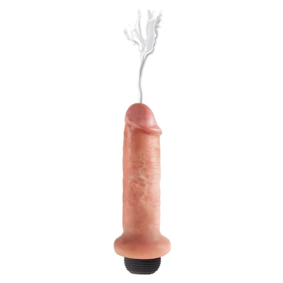 Afbeelding van Huidkleurige squirtende Dildo 15CM King Cock