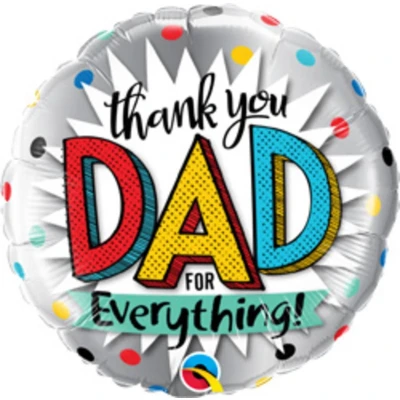 Afbeelding van Helium Ballon Thank You Dad 46cm per stuk