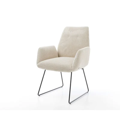 Afbeelding van Armleunstoel Zoa Flex slipframe zwart cord beige