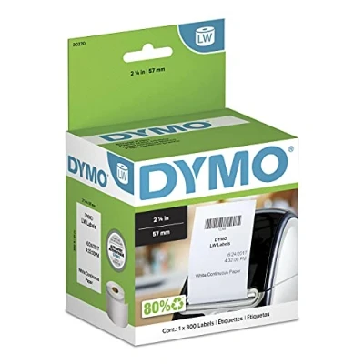 Afbeelding van DYMO Authentieke LW Continue etiketten, etiketten voor LabelWriter labelprinters, 6,4 cm x 90 m, 1 rol