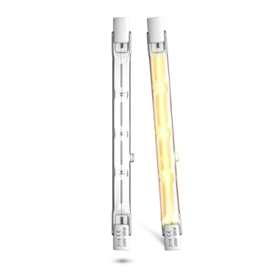 Afbeelding van Lamptobe R7S Halogeenlamp 118mm 120W 230V, Halogeenstaaf Warm Wit 2800K, Dimbaar J118 Lineaire voor Vloerlampen en Landschapsverlichting, 2 Stuks