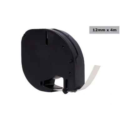 Afbeelding van Labeltape Quantore 12267 12mmx4m transparant zwart