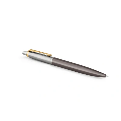 Afbeelding van Parker Jotter XL balpen grijze lak met gouden biezen medium punt blauwe inkt navulling geschenkdoos perfecte afstudeergeschenken