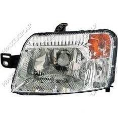 Afbeelding van PRASCO FT1224823 Koplampen rechts H4 geel voor rechtsrijdend verkeer FIAT: Panda II Hatchback (169) 1.4, 1.2, 1.2 LPG, 1.1, 1.3 D Multijet