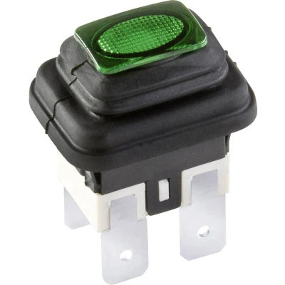 Afbeelding van interBär 3658 250.22 Drukschakelaar 250 V 16 A 1x uit/aan Continu Groen IP65 1 stuk(s)