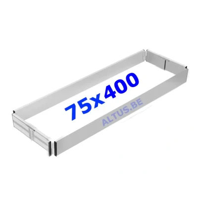 Afbeelding van ASC Kantplankset scharnierend 75x400 alu compleet