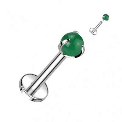 Afbeelding van piercing natuursteen met claw Jade